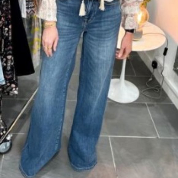 Frame Denim Denim - NWT FRAME LE PALAZZO high-rise wide leg jean in Crosslane